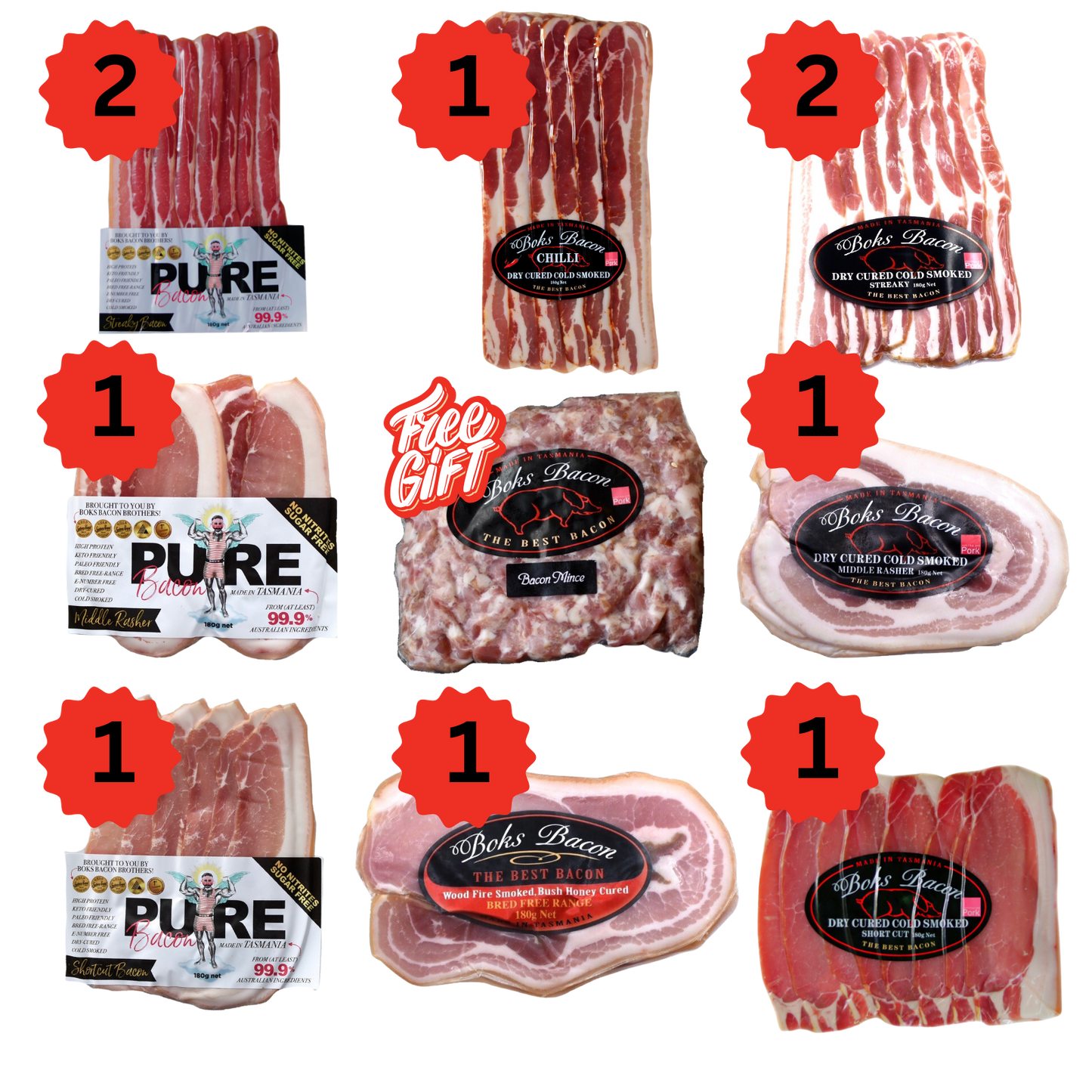 The Tassie Banquet Box - 10 Assorted Packs