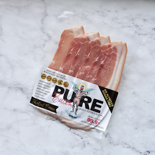 Pure Shortcut Bacon by Boks Bacon - Nitrite-Free, Sugar-Free Package